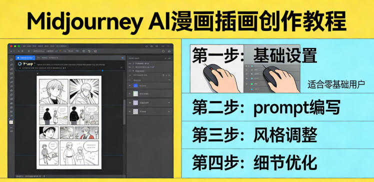 利用Midjourney AI人工智能轻松创作漫画插画教程，零基础创作完整漫画插画-58创客