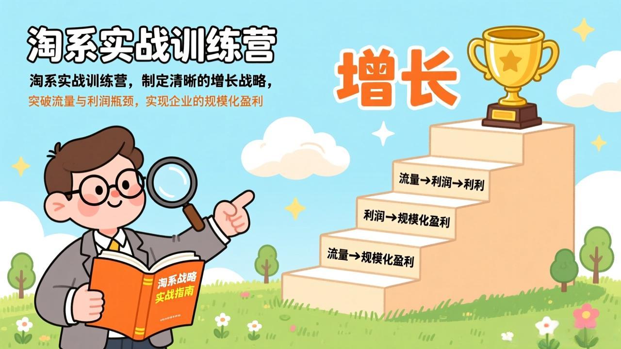 淘系实战训练营，制定清晰的增长战略，突破流量与利润瓶颈，实现企业的规模化盈利-58创客