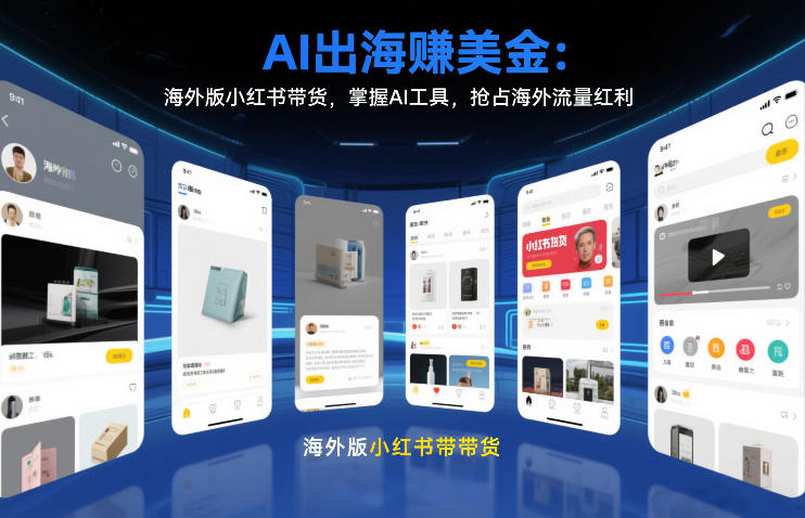 AI出海賺美金：海外版小红书带货，掌握AI工具，抢占海外流量红利(更新2026)-58创客