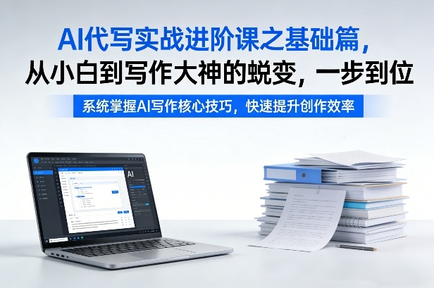 AI代写实战进阶课之基础篇，从小白到写作大神的蜕变，一步到位【揭秘】-58创客