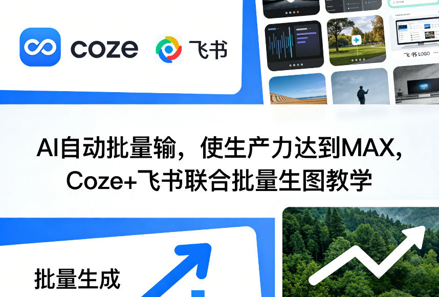 AI自动批量输，使生产力达到MAX，Coze+飞书联合批量生图教学-58创客