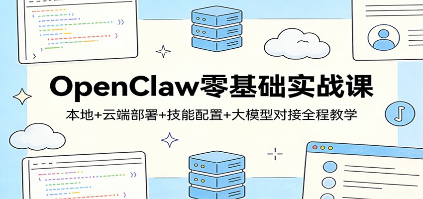 OpenClaw零基础实战课：本地+云端部署+技能配置+大模型对接全程教学-58创客