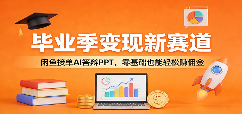 毕业季变现新赛道：闲鱼接单AI答辩PPT，零基础也能轻松赚佣金-58创客