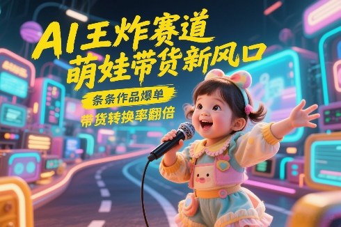 AI王炸赛道，萌娃带货新风口，条条作品爆单，带货转换率翻倍，核心逻辑拆解-58创客
