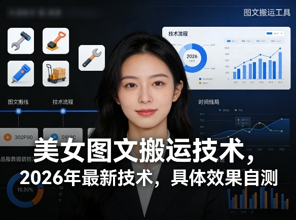 美女图文搬运技术，2026年最新技术，具体效果自测-58创客