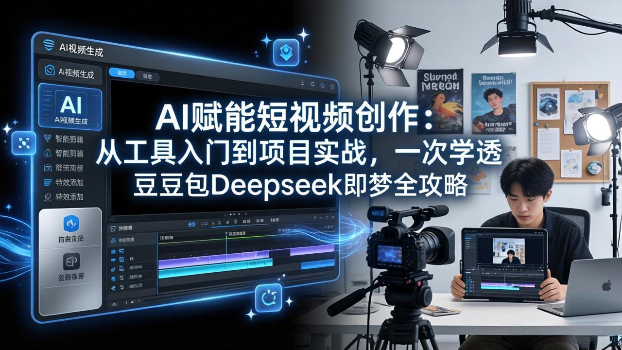 AI赋能短视频创作：从工具入门到项目实战，一次学透豆包Deepseek即梦全攻略-58创客