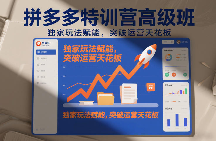 拼多多特训营高阶班，独家玩法赋能，突破运营天花板(更新26年3月)-58创客
