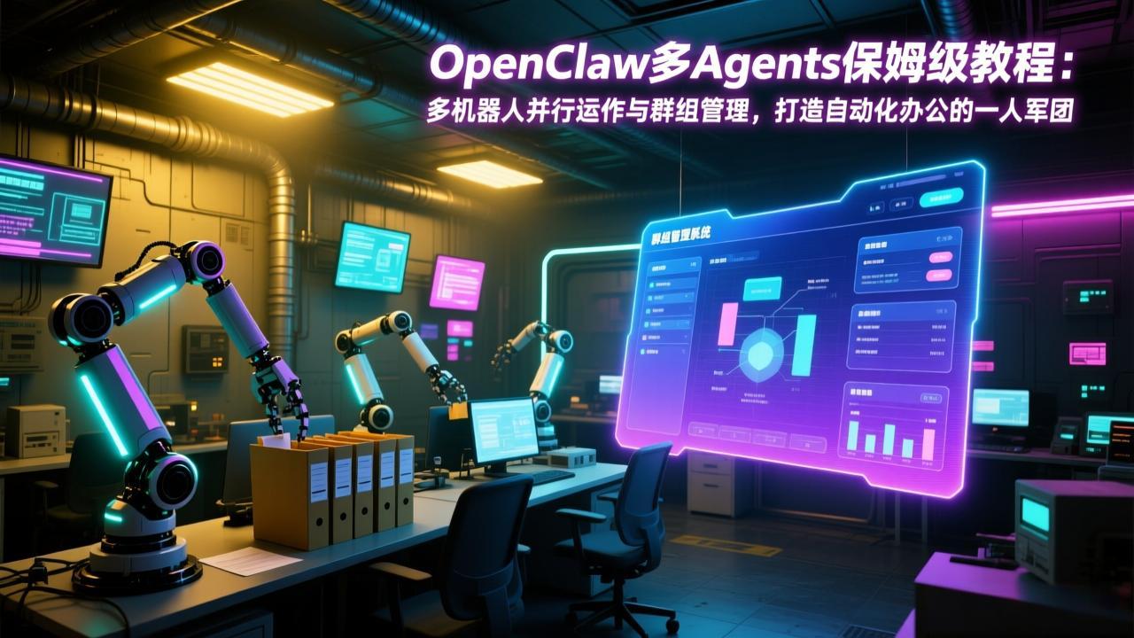 OpenClaw多Agents保姆级教程：多机器人并行运作与群组管理，打造自动化办公的一人军团-58创客