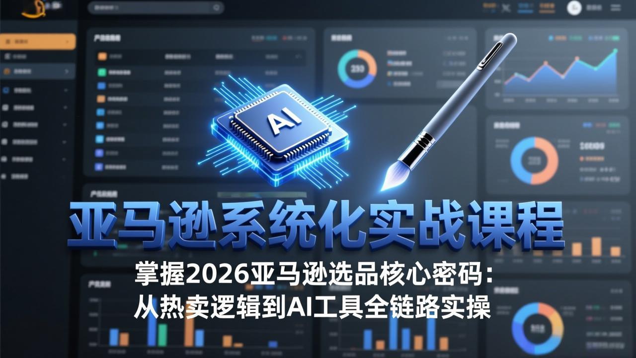 亚马逊系统化实战课-更新3月：2026最新选品方法论，从热卖原因分析到AI作图，提升选品成功率-58创客