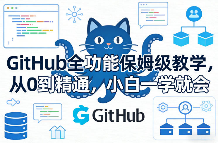 GitHub全功能保姆级教学，从0到精通，小白一学就会-58创客