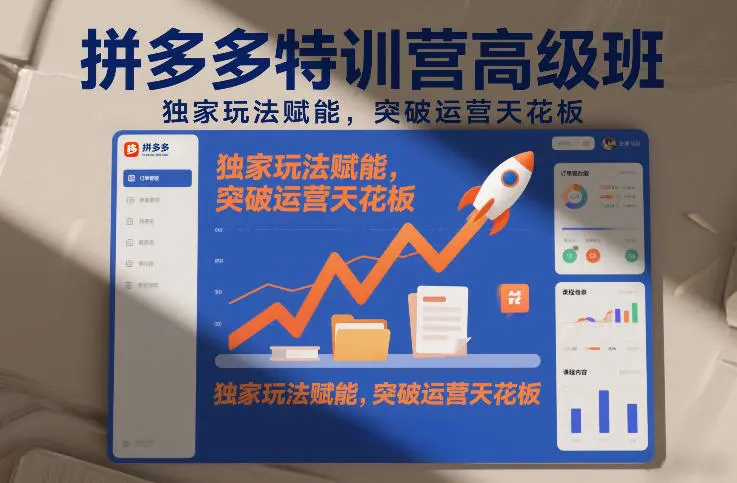 拼多多特训营高阶班,独家玩法赋能,突破运营天花板(更新26年3月19日)-58创客