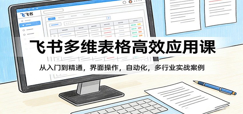 飞书多维表格高效应用课：从入门到精通，界面操作，自动化，多行业实战案例-58创客