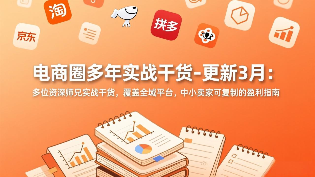 电商圈多年实战干货-更新3月：多位资深师兄实战干货，覆盖全域平台，中小卖家可复制的盈利指南-58创客