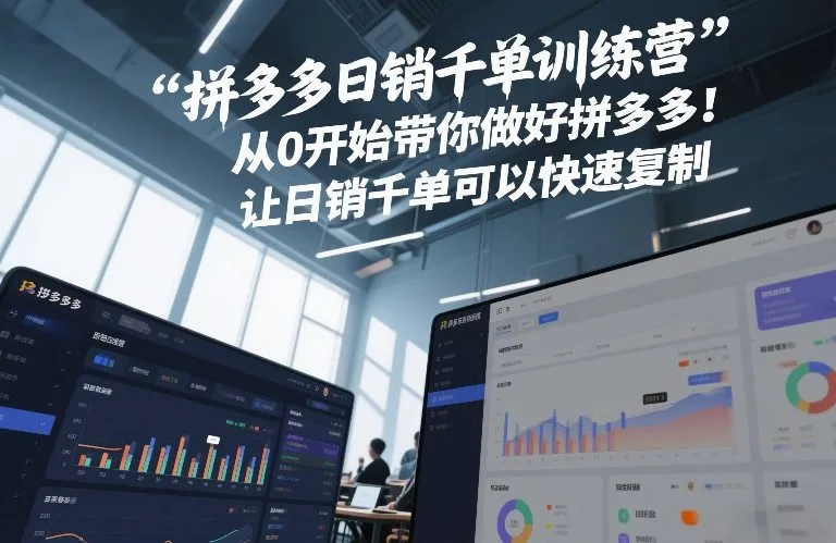 拼多多日销千单训练营,从0开始带你做好拼多多,让日销千单可以快速复制(更新26年3月)-58创客