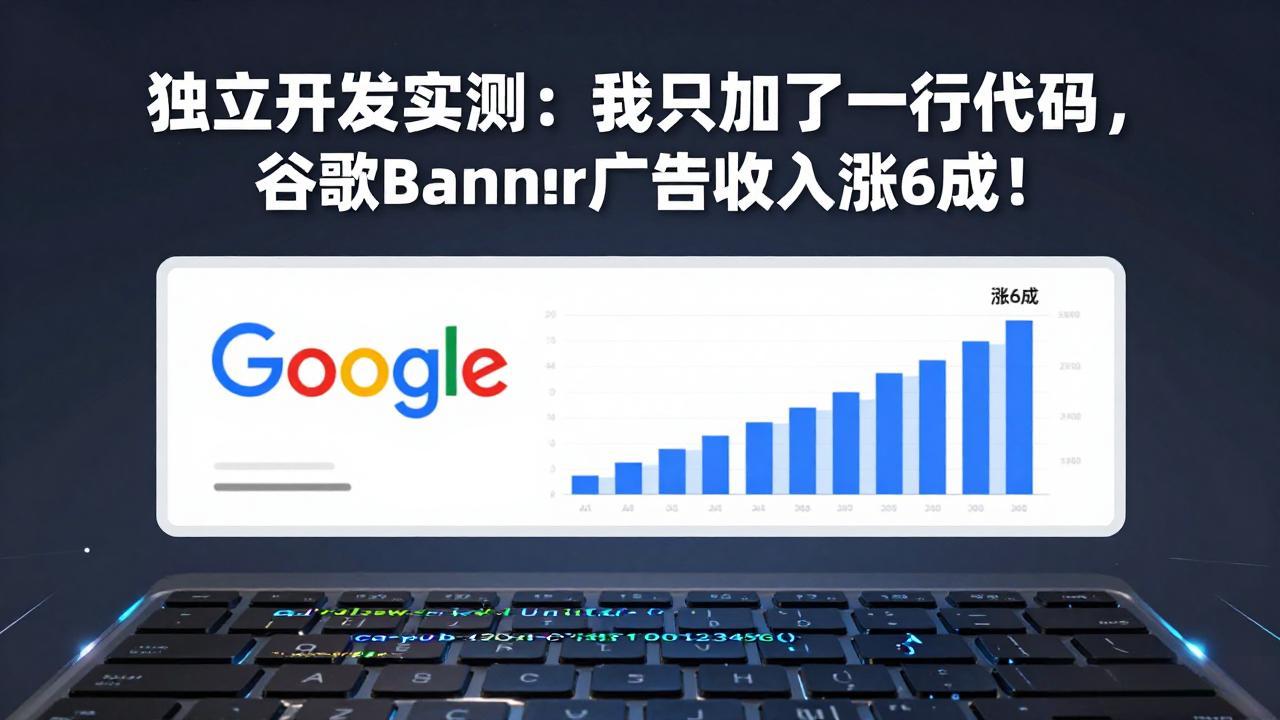付费文章：独立开发实测：我只加了一行代码，谷歌Banner广告收入涨6成！-58创客