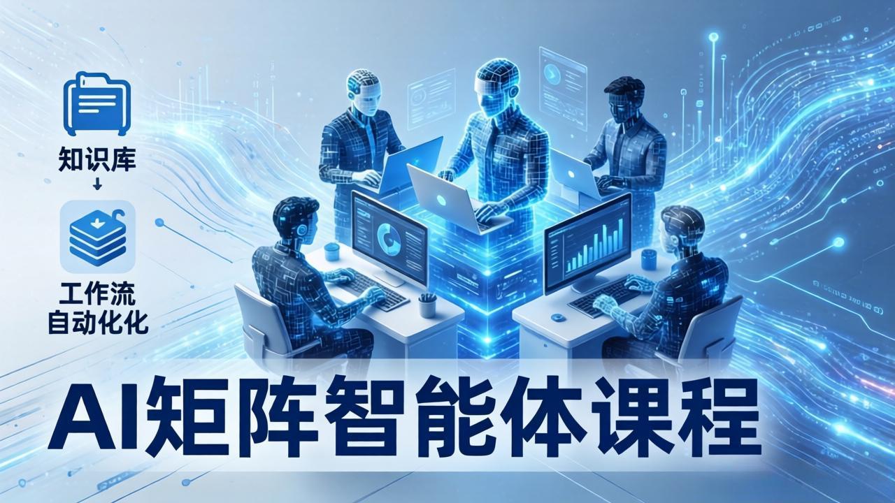 AI矩阵智能体实战：100个数字员工批量生产内容，文本知识库+工作流自动化全搞定-58创客
