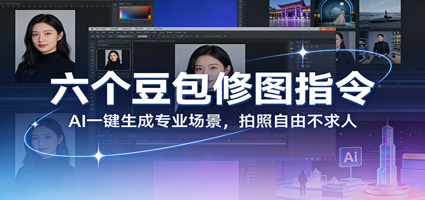 六个豆包修图指令：AI 一键生成专业场景，拍照自由不求人-58创客