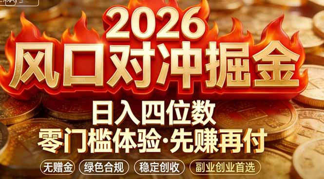 2026美金对冲套利，无赠金对冲策略保驾护航，低门槛易上手实操。单人单日收益2000+-58创客