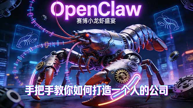 OpenClaw，小龙虾-从产品到爆款的成长之路，手把手教你如何打造一个人的公司-58创客