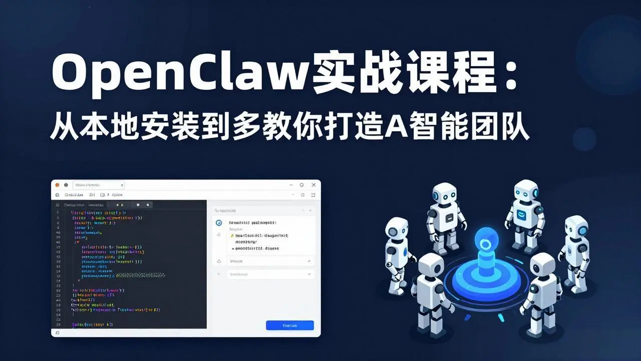 OpenClaw实战课程:从本地安装到多Agent协同,手把手教你打造AI智能团队-58创客