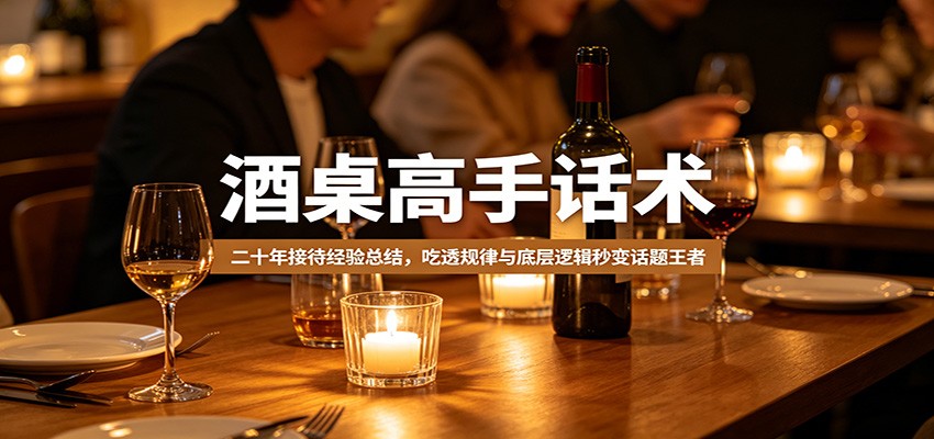酒桌高手话术：二十年接待经验总结，吃透规律与底层逻辑秒变话题王者-58创客