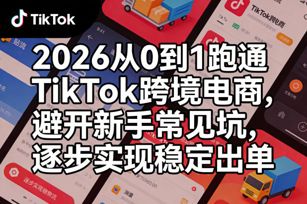2026从0到1跑通TikTok跨境电商，避开新手常见坑，逐步实现稳定出单-58创客
