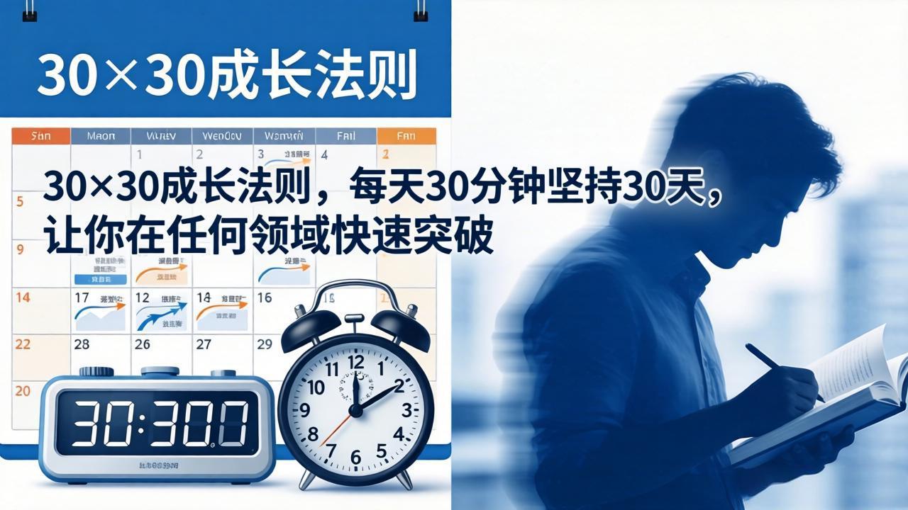 付费文章：30×30成长法则，每天30分钟坚持30天，让你在任何领域快速突破-58创客