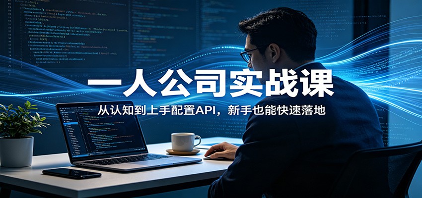 一人公司实战课：从认知到上手配置API，新手也能快速落地-58创客