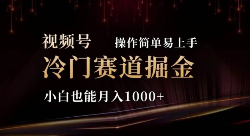 2024视频号冷门赛道掘金，操作简单轻松上手，小白也能月入1000+-58创客