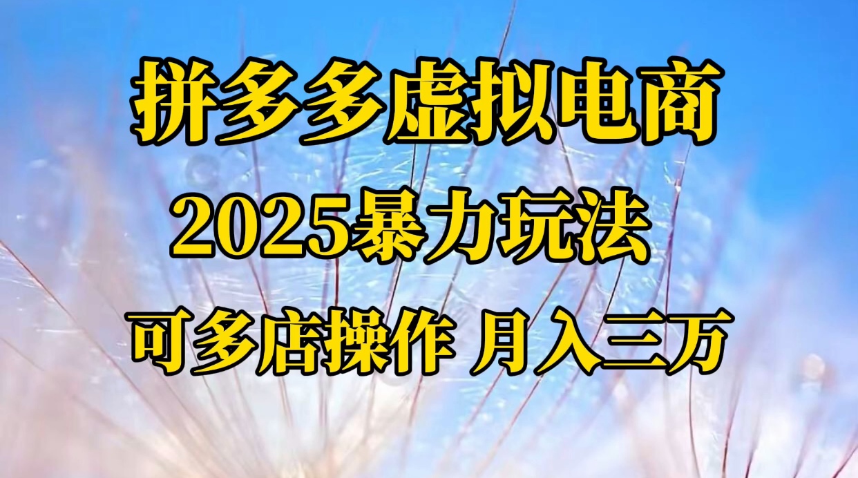 拼多多虚拟电商，不囤货不垫资的虚拟电商-58创客网