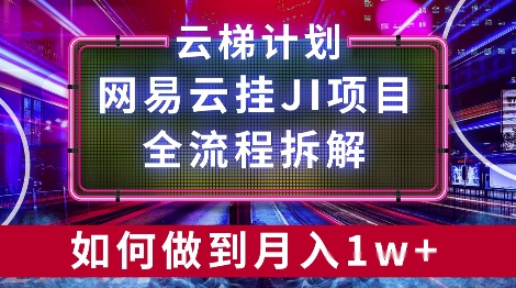 【项目拆解】网易云挂JI项目，全流程拆解，如何挂机月入1w-58创客网