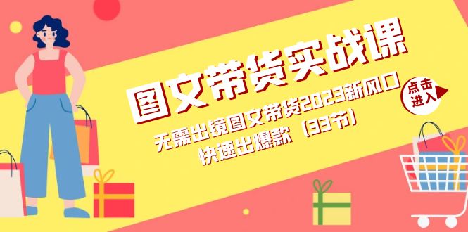 图文带货实战课：无需出镜图文带货2023新风口，快速出爆款（33节）-58创客网