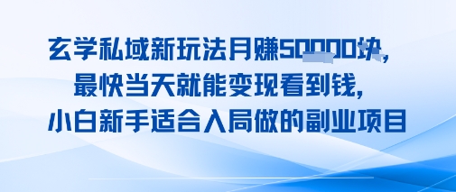 玄学私域新玩法月入1W+，最快当天就能变现看到米，小白新手适合入局做的副业项目-58创客网