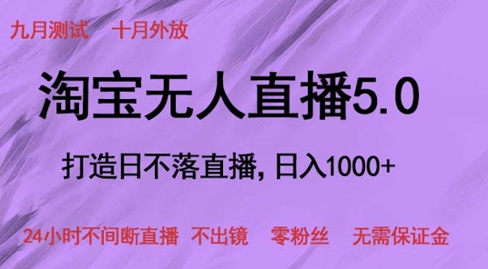淘宝无人直播5.0，打造日不落直播，24小时不间断直播 不出镜 零粉丝 无需保证金-58创客网