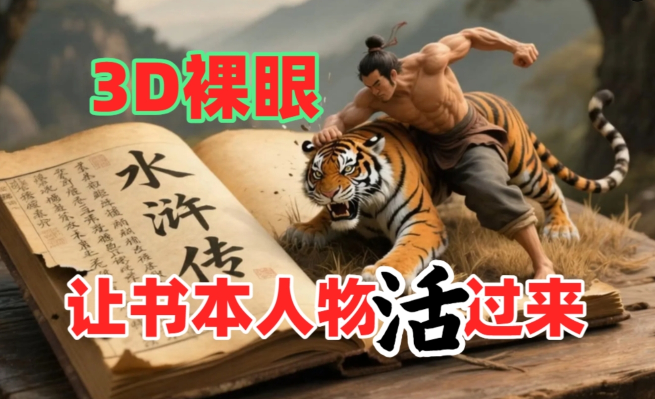 书本人物裸眼3D视频，一条视频收益过千，保姆级教程-58创客网