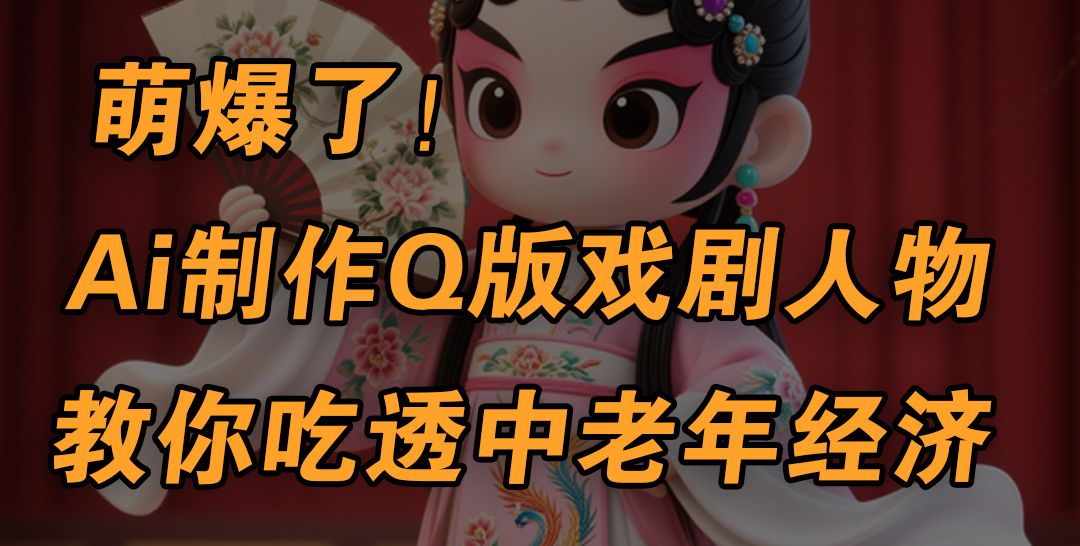 用Ai制作Q版戏剧人物，手把手教你吃透中老年经济，5分钟一个成品，多渠道变现-58创客网
