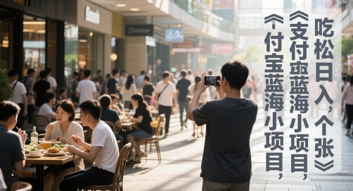 支付宝蓝海小项目，吃饭逛街拍个照，轻松日入1张-58创客网