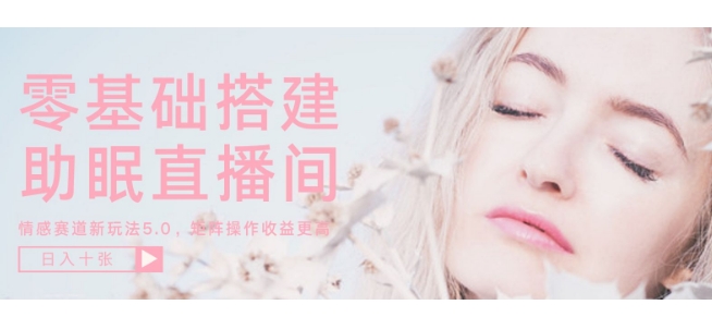 零基础手把手教你搭建助眠直播间，月入过W，可矩阵操作放大收益-58创客网