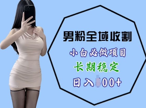 男粉项目全域收割，小白必做项目，长期稳定，稳定日入几张-58创客网