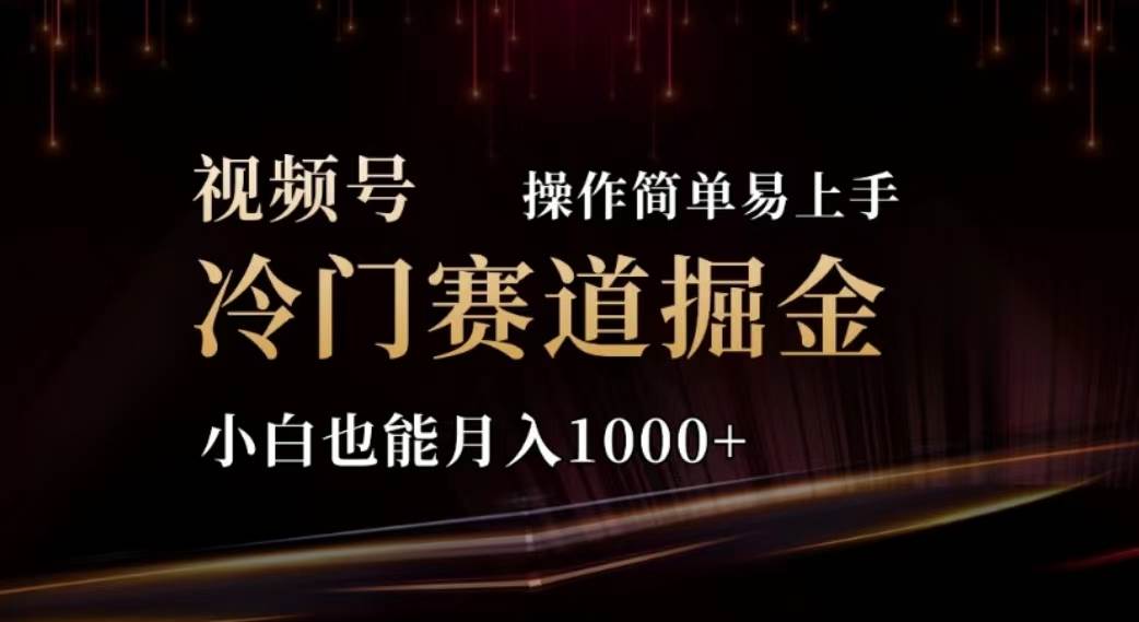 2024视频号冷门赛道掘金，操作简单轻松上手，小白也能月入1000+-58创客网