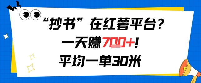 抄书在红薯平台？一天挣几张，平均一单30米，有手就行，新手小白不二之选！-58创客网