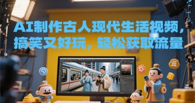 AI制作古人现代生活视频，搞笑又好玩，轻松获取流量-58创客网