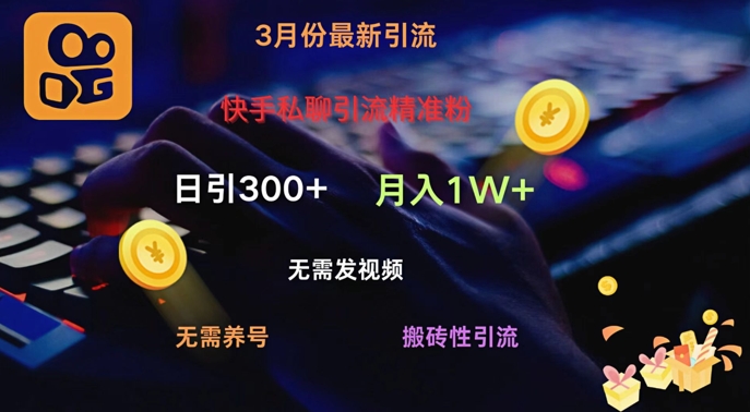 快手私聊引流精准粉，当天见效无需发视频搬砖引流法日引300+-58创客网