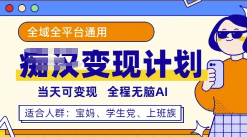 全平台S粉变现计划，3分钟一个原创，当天可变现，全程无脑AI-58创客网