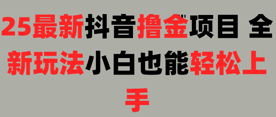 25最新抖音直播撸金项目，小白也能轻松上手！-58创客网