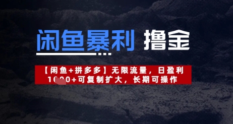 闲鱼暴利撸金无限流量，日盈利几张，可复制扩大，长期可操作-多米联创