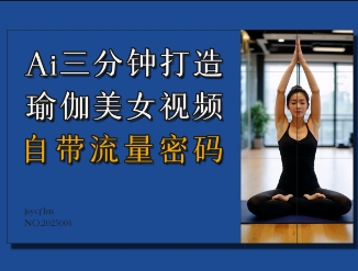 AI三分钟打造瑜伽美女视频，自带流量密码-多米联创