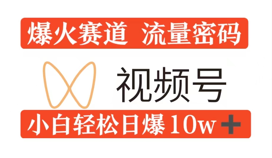 0粉在视频号爆火赛道流量密码，模式全方位，小白轻松日爆10w+流量-多米联创