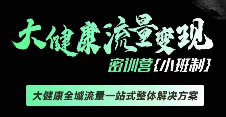 千万级大健康变现课线下课，大健康全域流量一站式整体解决方案-多米网络