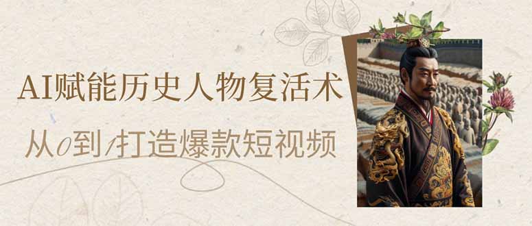 AI赋能历史人物复活术：从0到1打造爆款短视频-多米网络